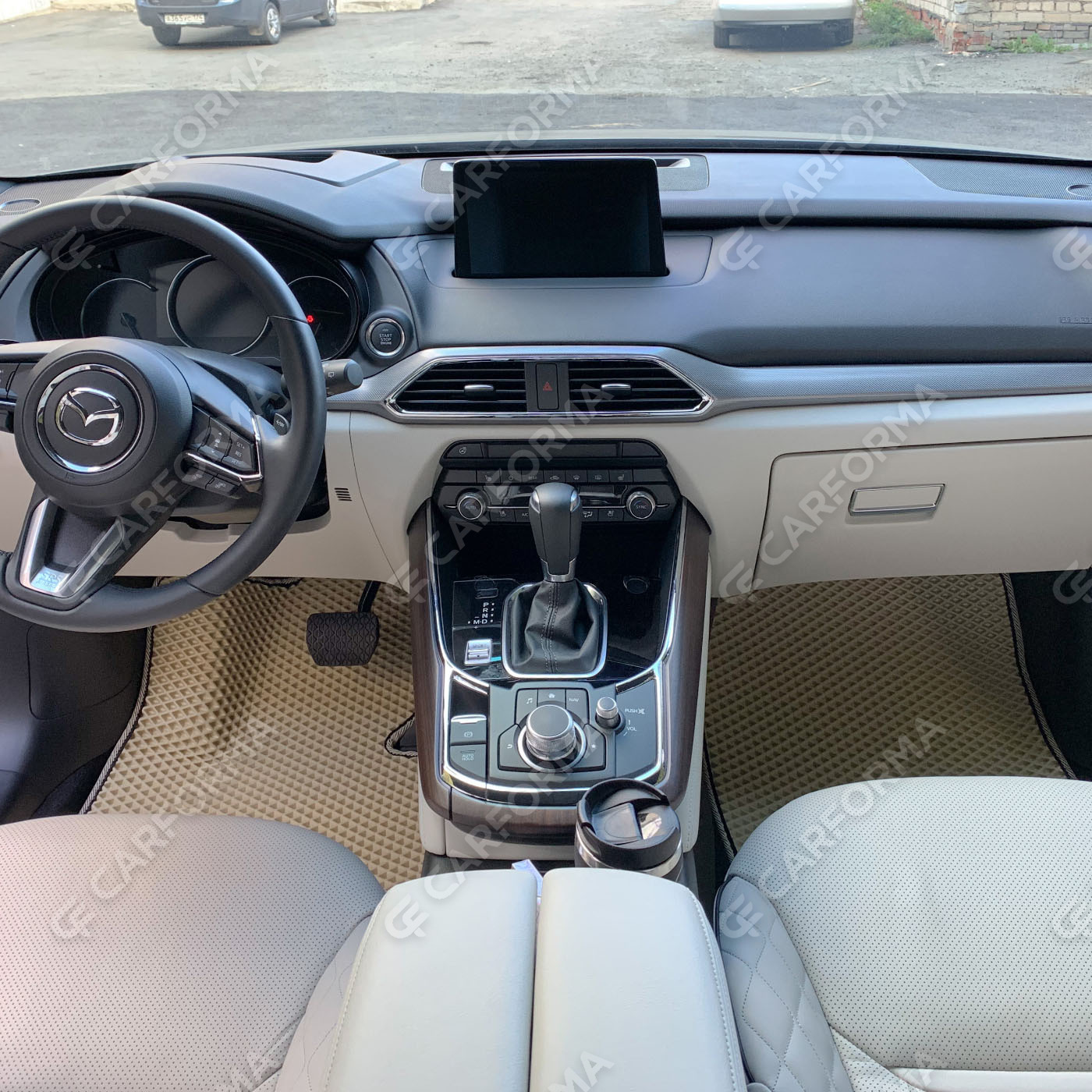 Ворсовые коврики на Mazda CX9 II 2015&nbsp;-&nbsp;2026 в Хабаровске