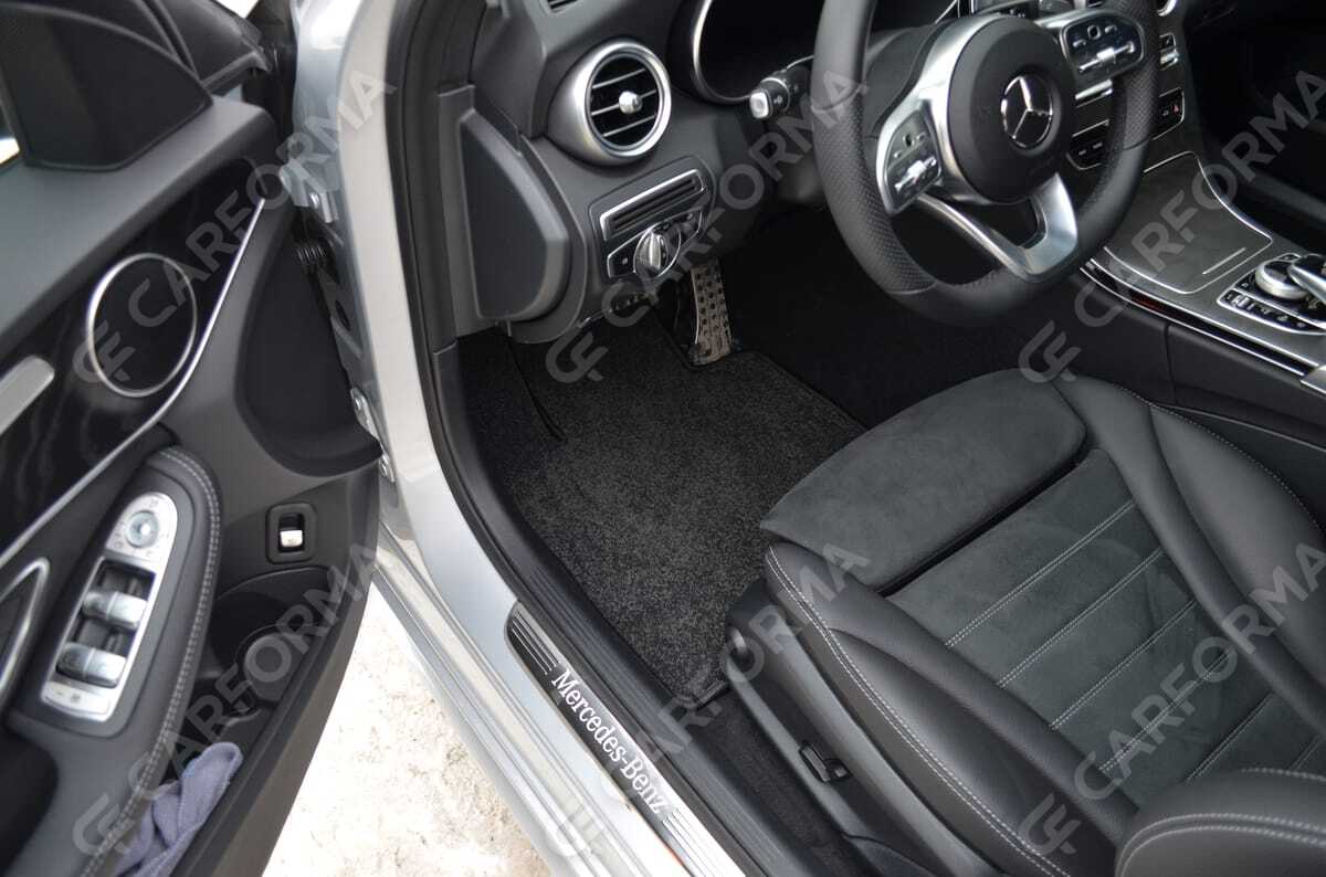Ворсовые коврики на Mercedes C (W205) 2014&nbsp;-&nbsp;2023 в Хабаровске
